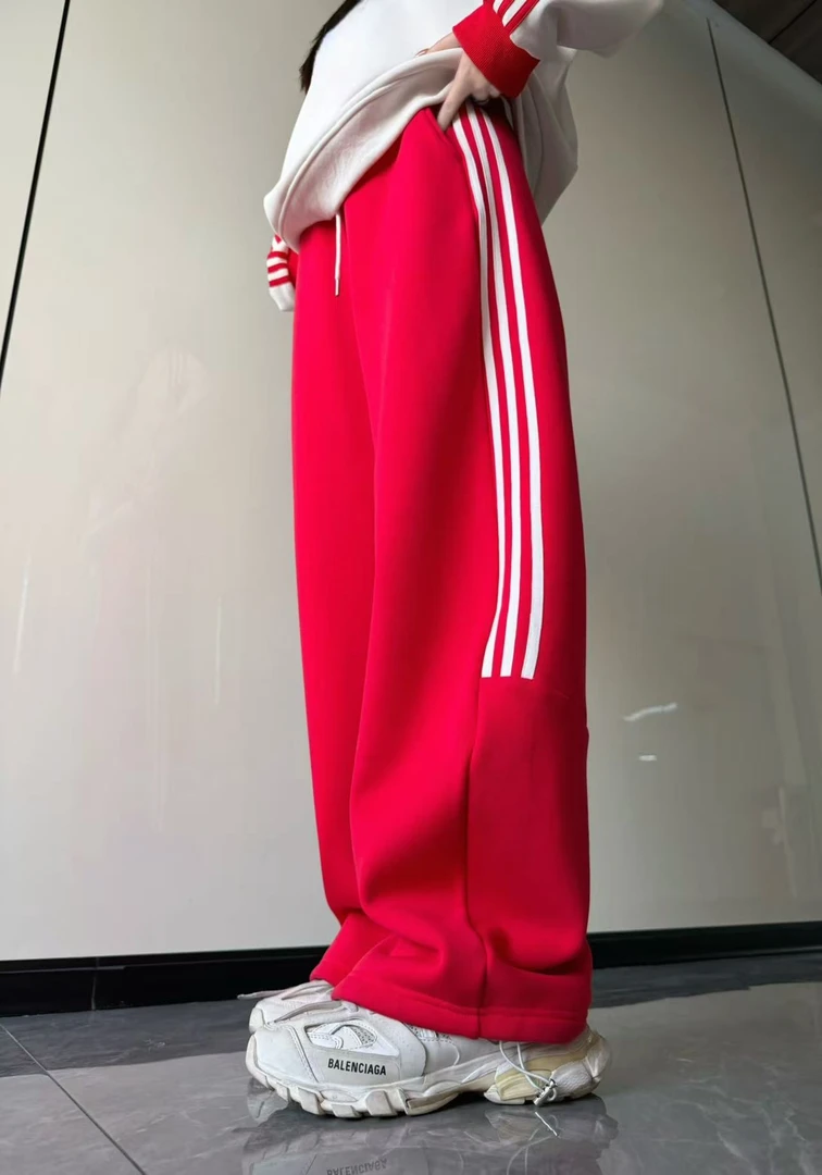 加绒【满分松弛】冬季新款时尚百搭潮流显瘦宽松休闲加绒阔腿裤09-1