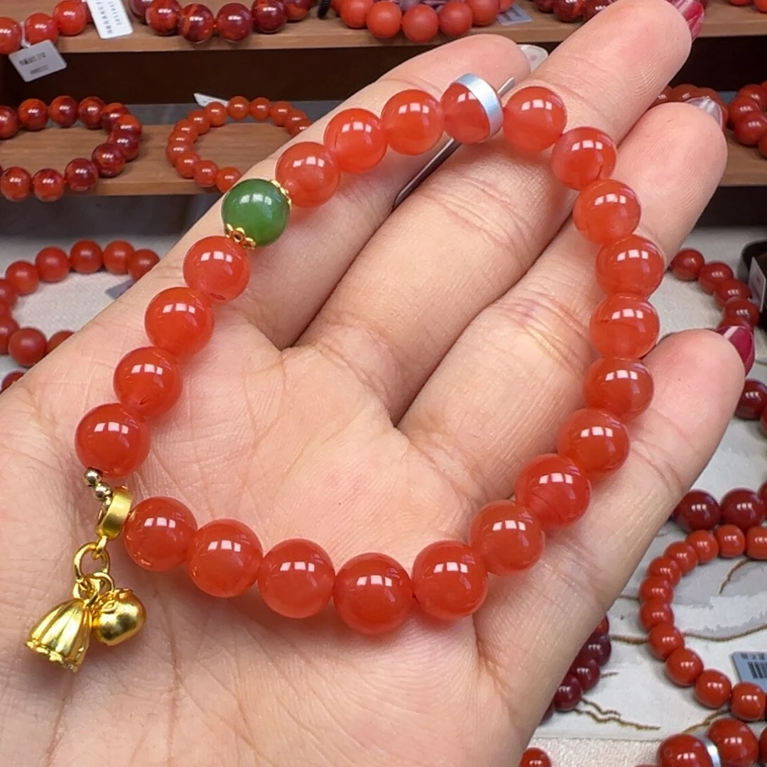 未镶嵌手串南红玛瑙福利 保山杨柳乡diy 卡7mm+
