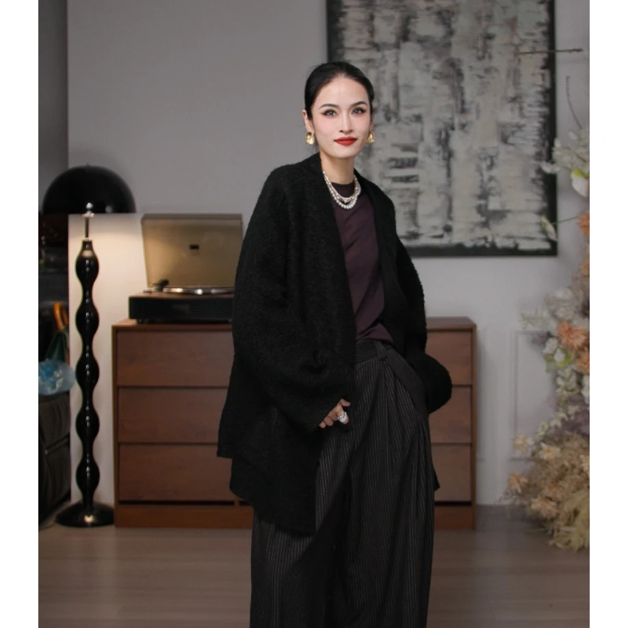 CHENG3店【雾遥】休闲中长款气质短外套女