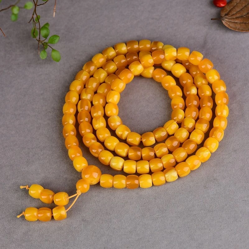 99号-卡8mm金色柳直切108链子