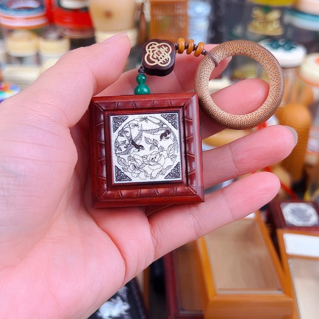 掌中宝燕子图麻将块黄蛉盒配小黄