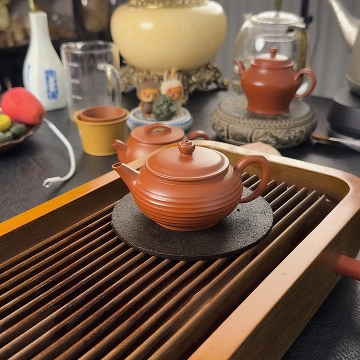 朱泥茶壶朱泥千线仿古容量110cc11111111111