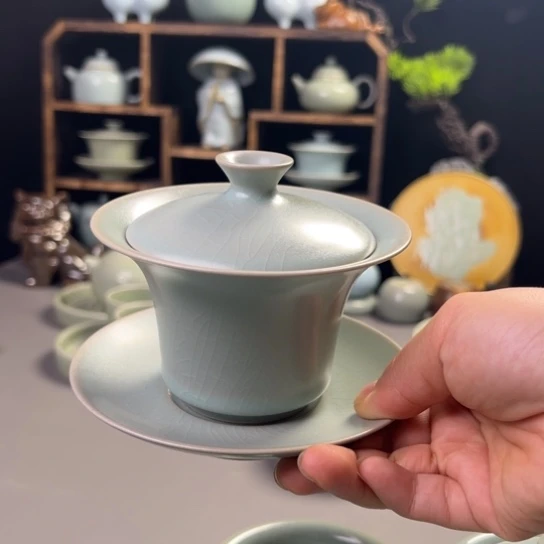 杯?****?纯手工马蹄盖碗