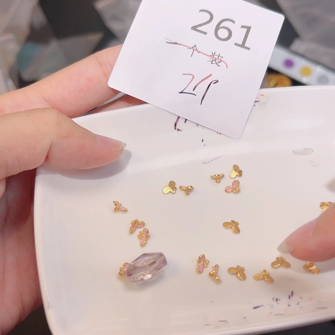 水晶珠宝半成品银S925镀金镶嵌261
