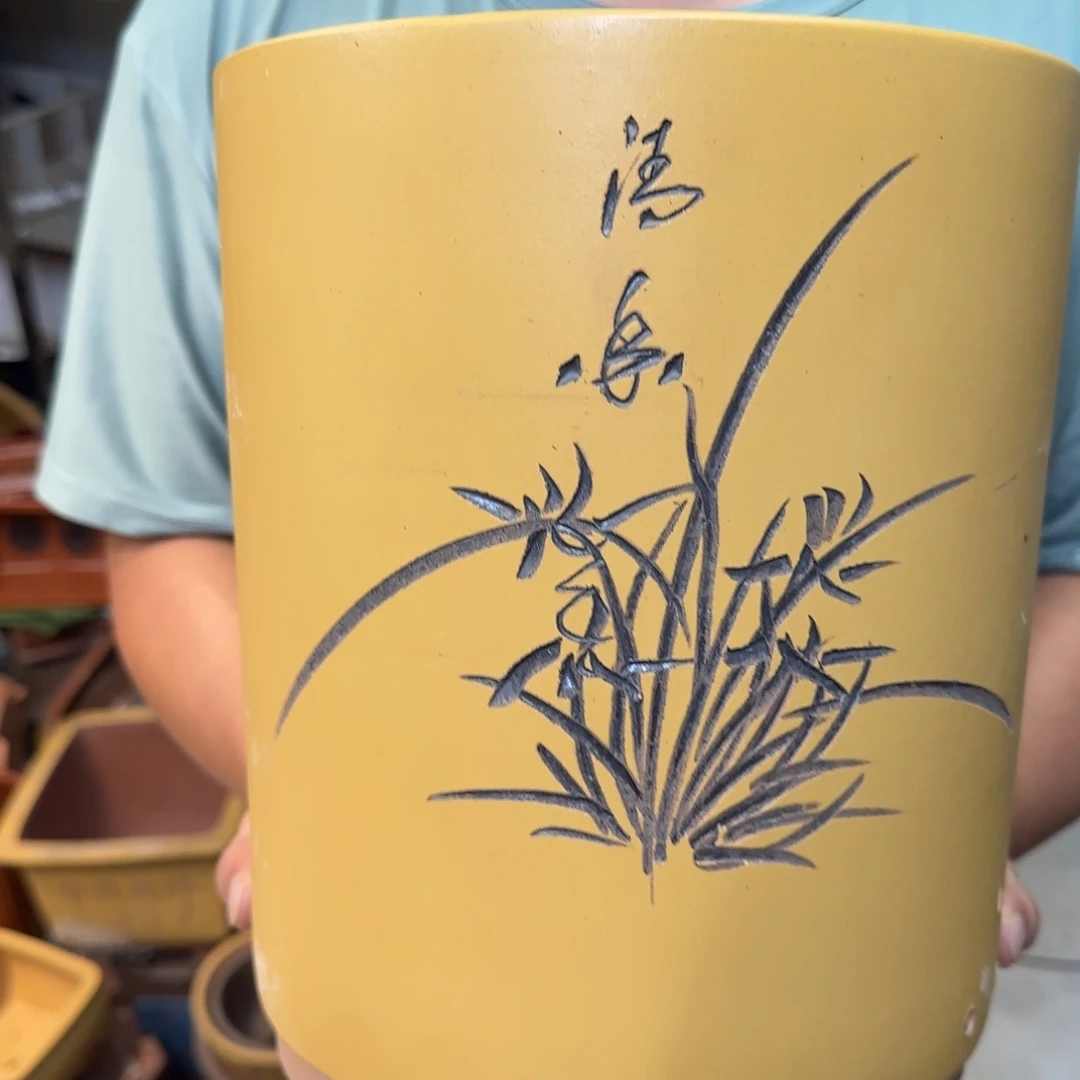 紫砂花盆口径17.22口径