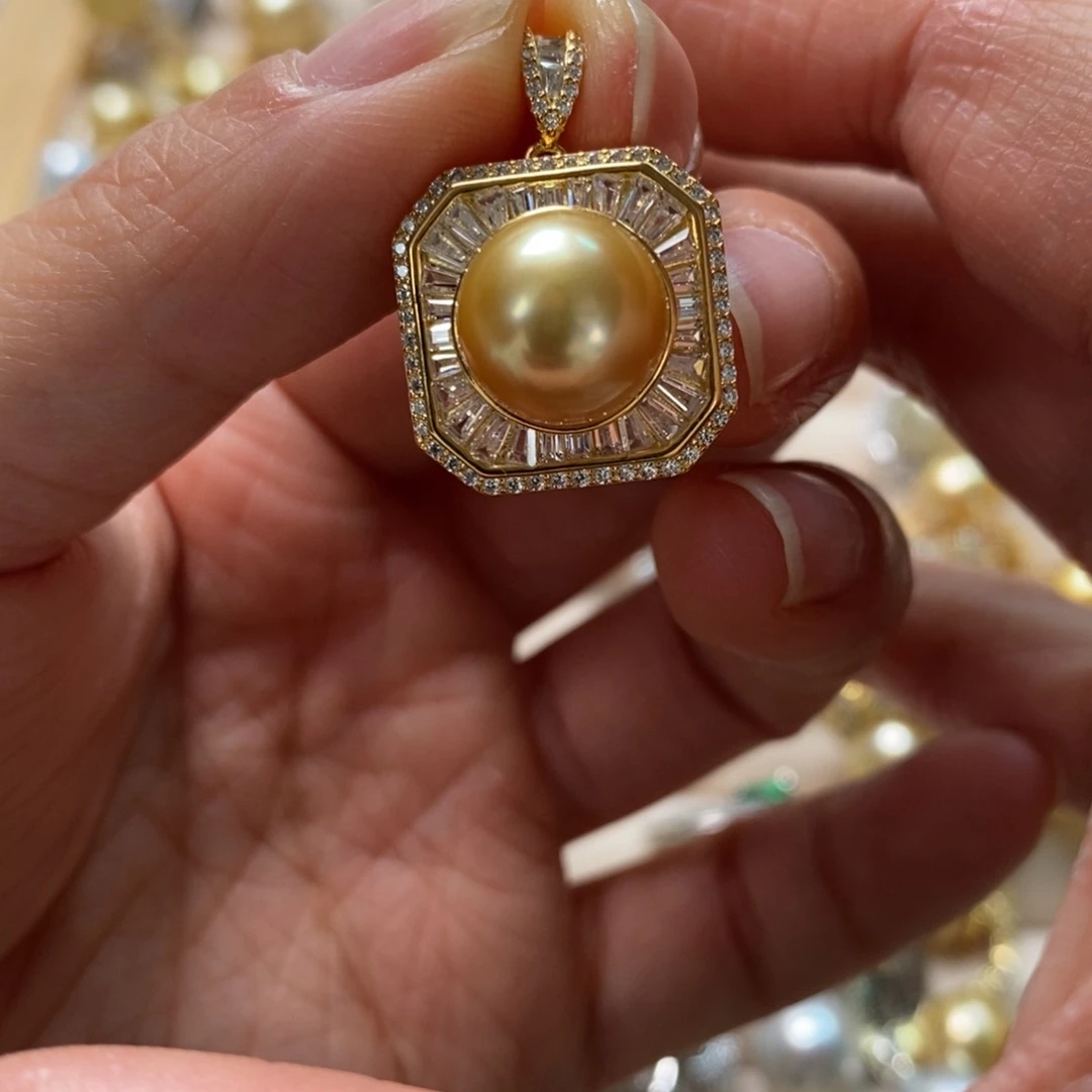 海水珍珠颈饰银S925镶嵌