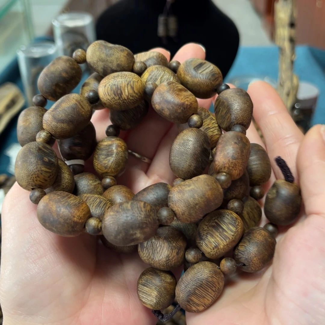 沉香手串海南老白奇留疤卡1.5-67克多样性发货一条