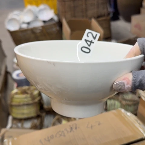 泥塑磁州窑出口尾货碗口径20高 10遐思品