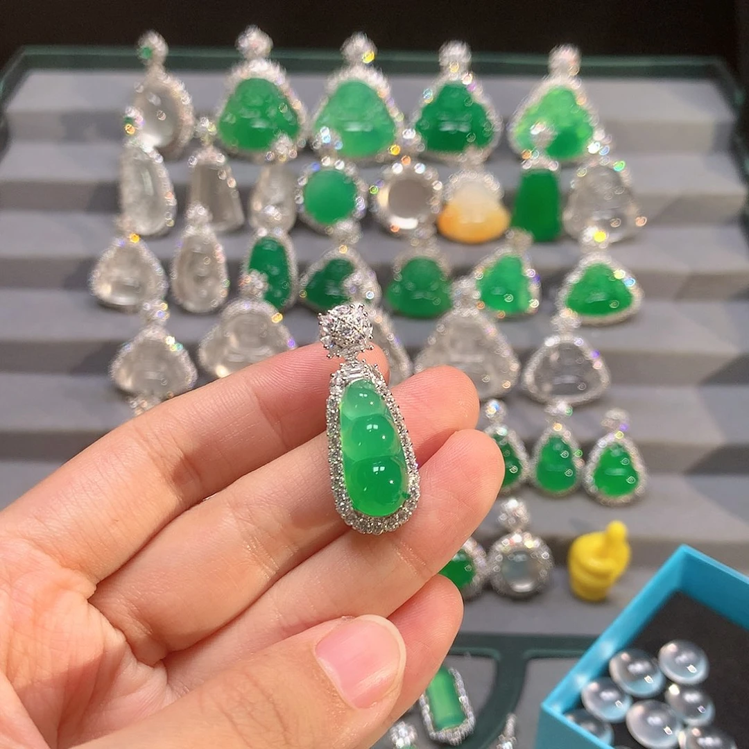 银S925镶嵌颈饰玛瑙/玉髓