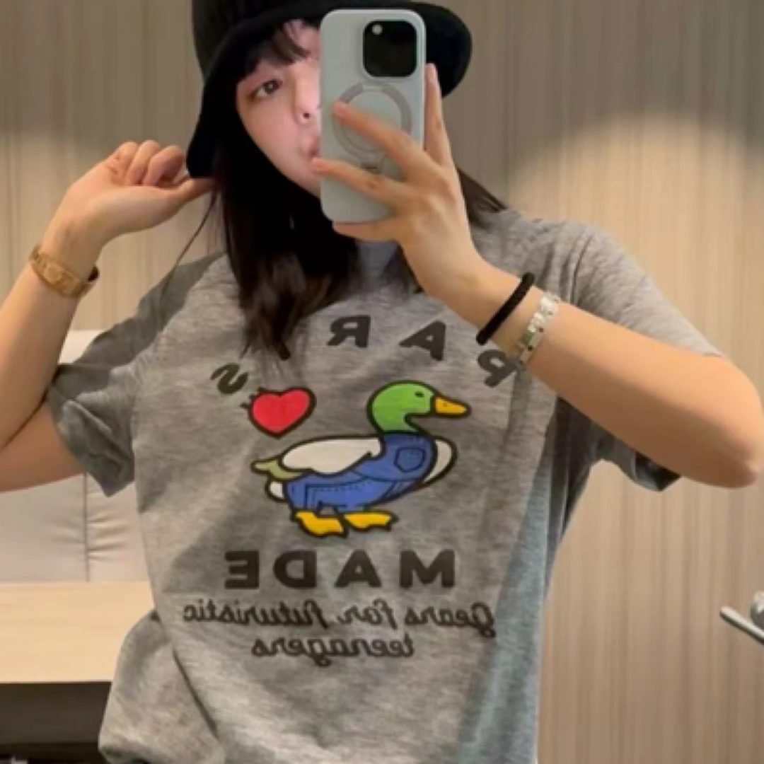 SEVENFUOO-TX6966【萌探鸭】竹节棉短袖