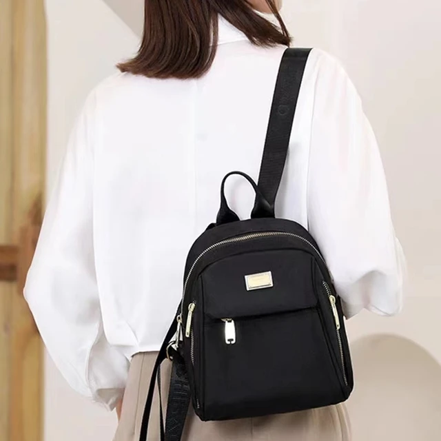 牛津布女背包2025新款尼龙帆布包时尚迷你壳包学生旅行包