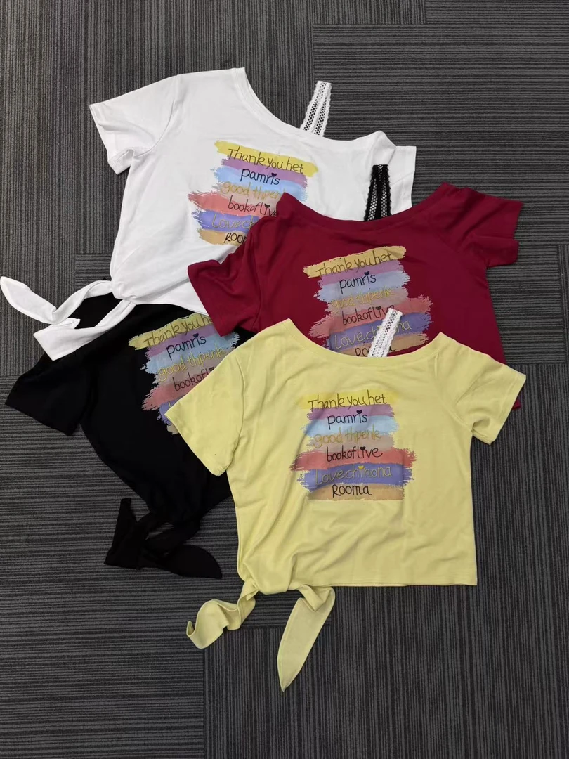 熙薇【夏日可畏】2025夏季新款时尚休闲气质T恤上衣H2896