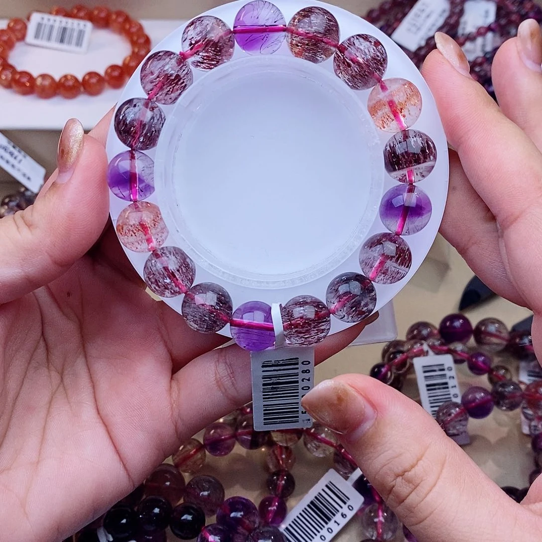 未镶嵌手串水晶黑加侖超七12m