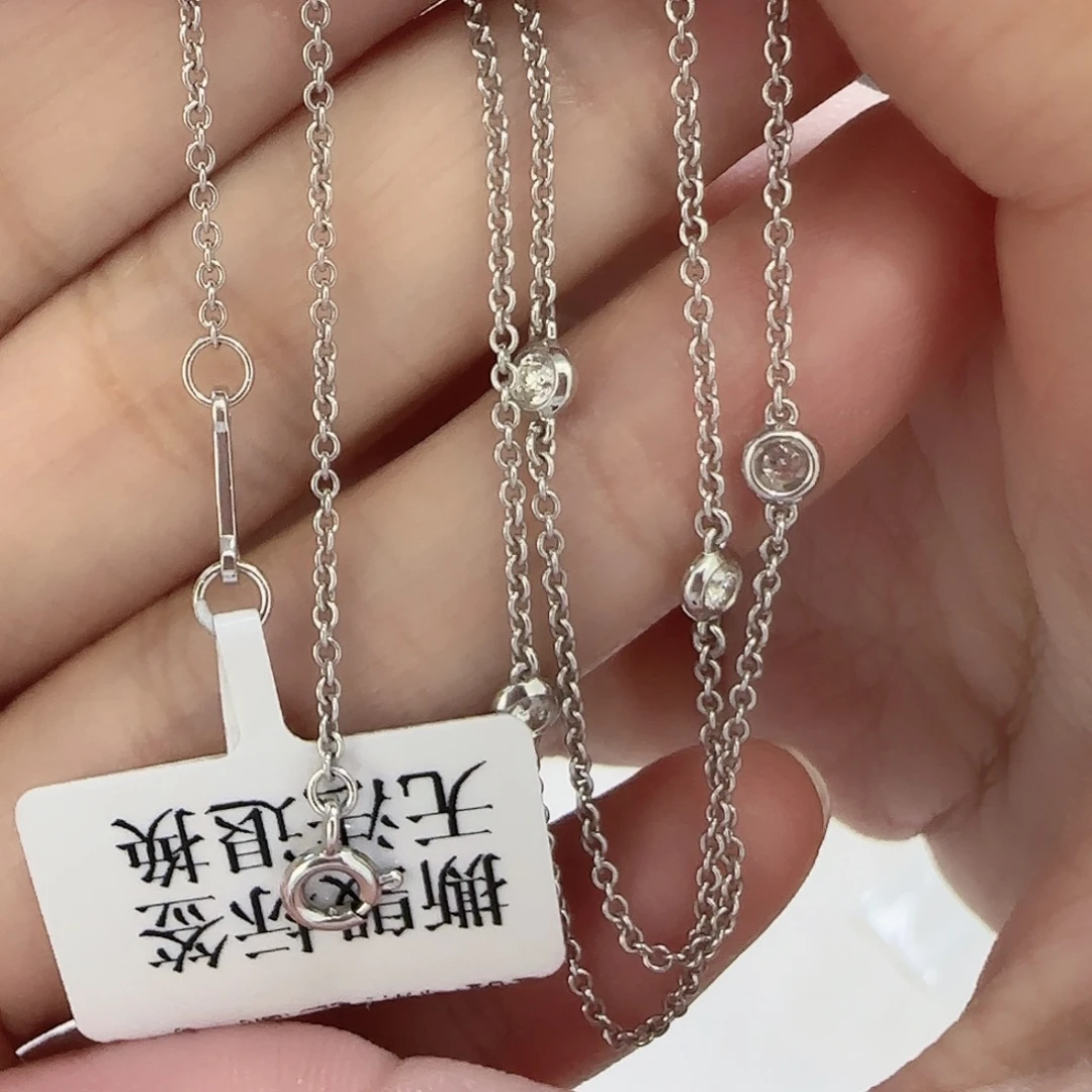 18K金镶嵌套链天然钻石