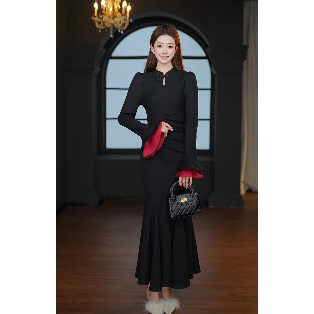 【拉夏贝尔】墨尔本午夜-023 秋冬季连衣裙（G1619）