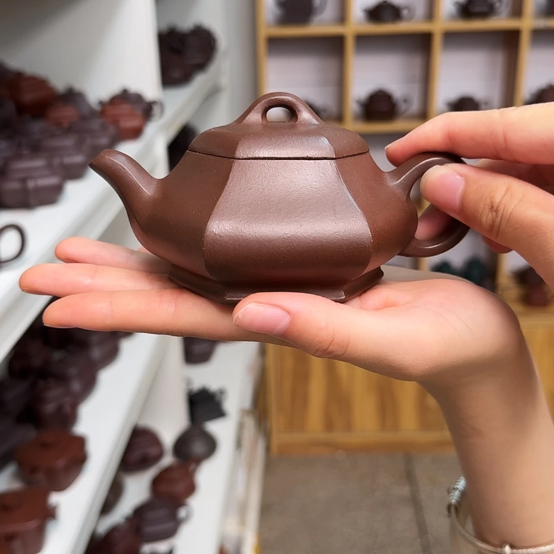 茶壶紫砂紫砂壶六方合欢200cc