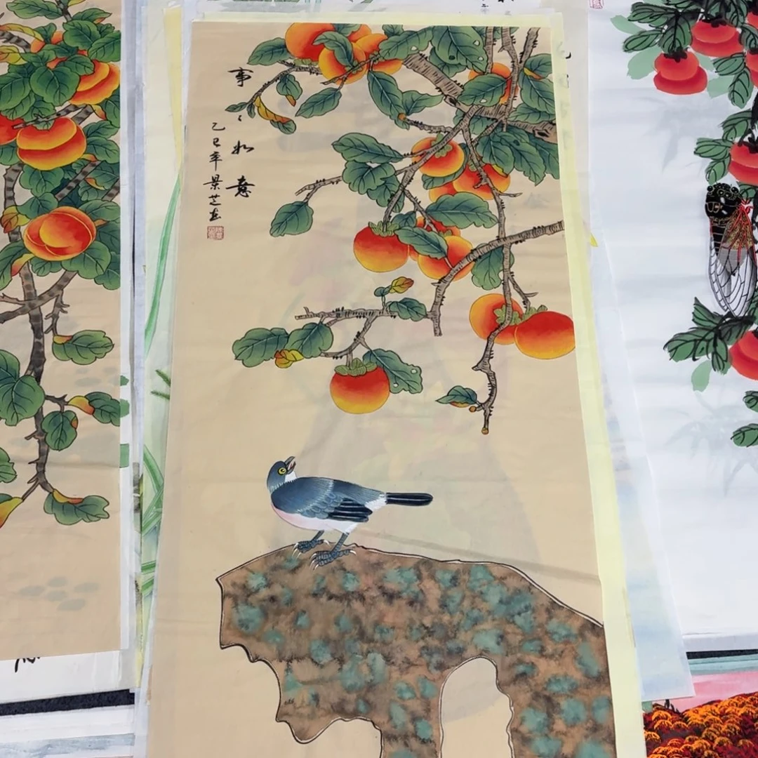 国画100×50工笔画画画画