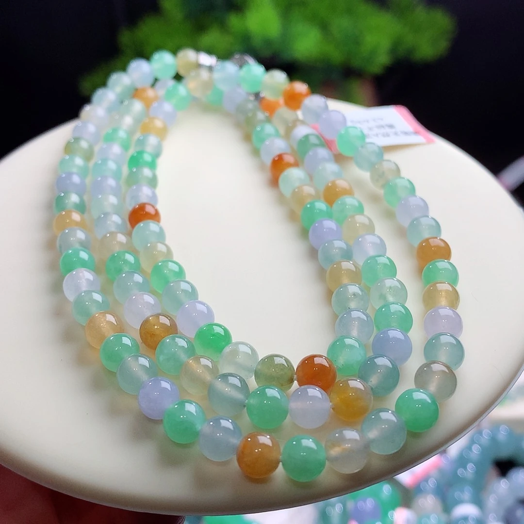 项链未镶嵌翡翠新品！卡6mm冰多宝项链