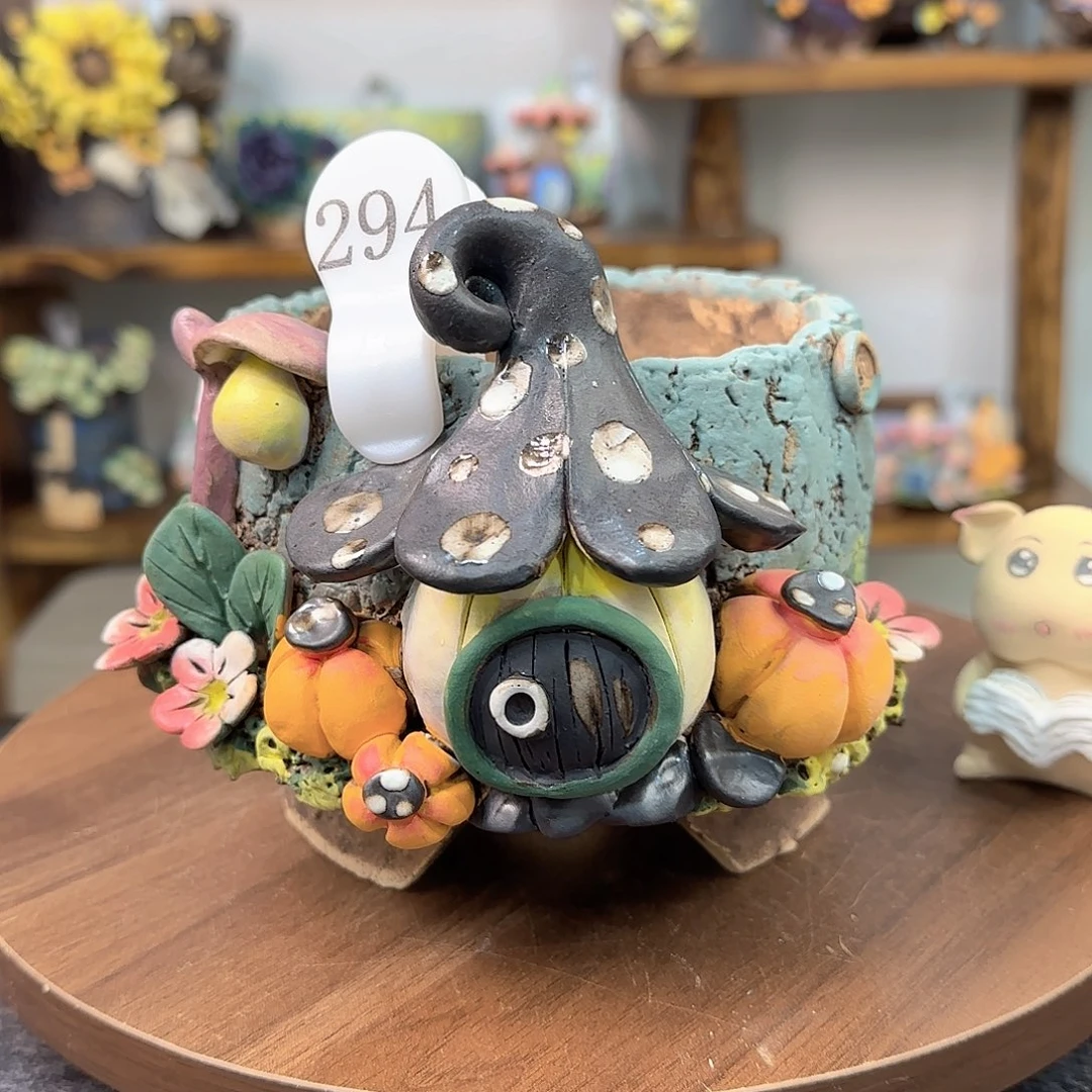 恩***熙本默花器麦饭石花盆