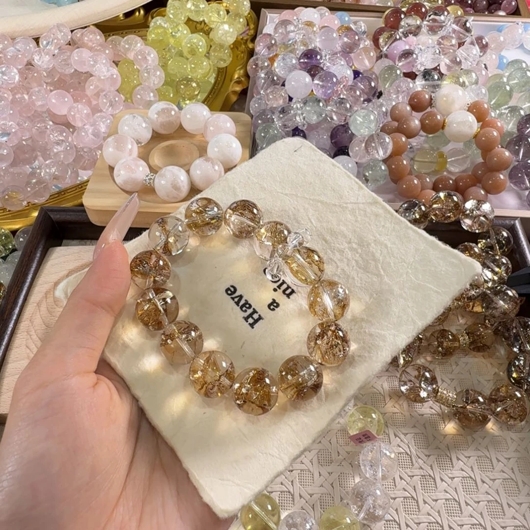 悲***0未镶嵌手链水晶金箔15➕隔珠