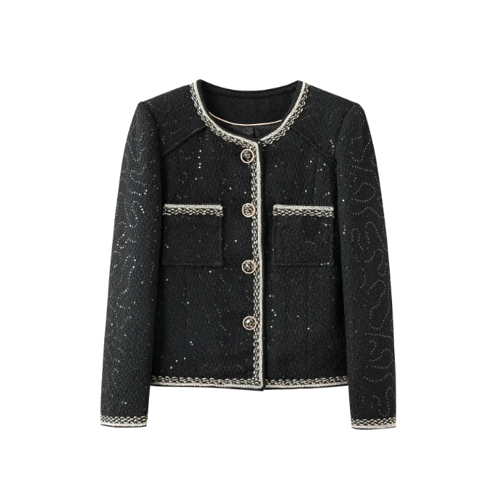 C03  新款千金名媛设计感韩式小香风外套