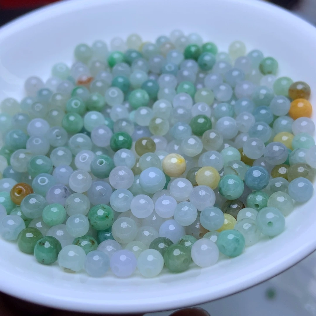 未镶嵌手链翡翠卡5冰三彩50个