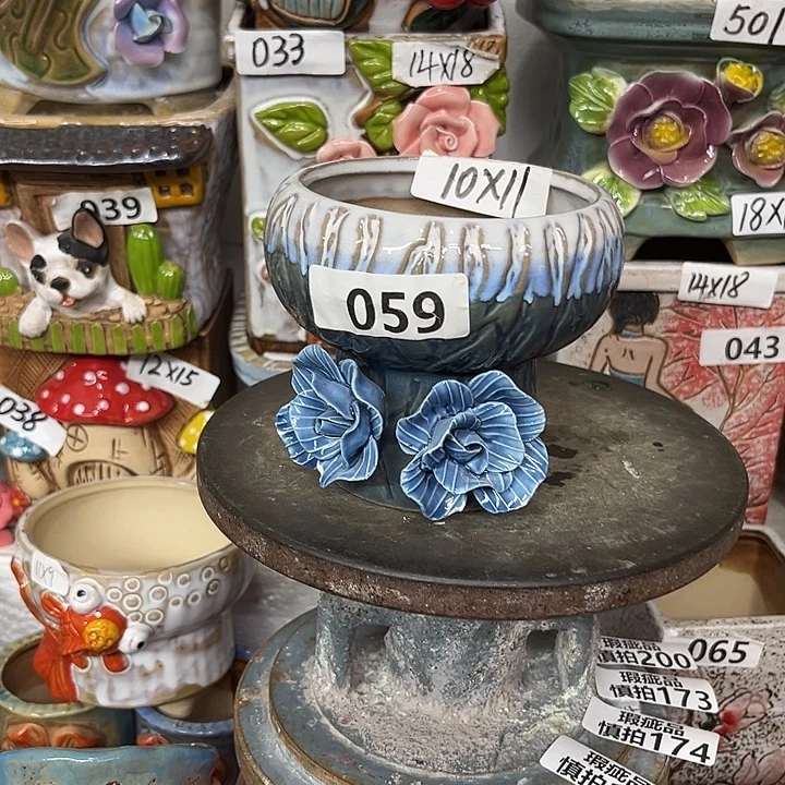 粗陶材质多肉花盆