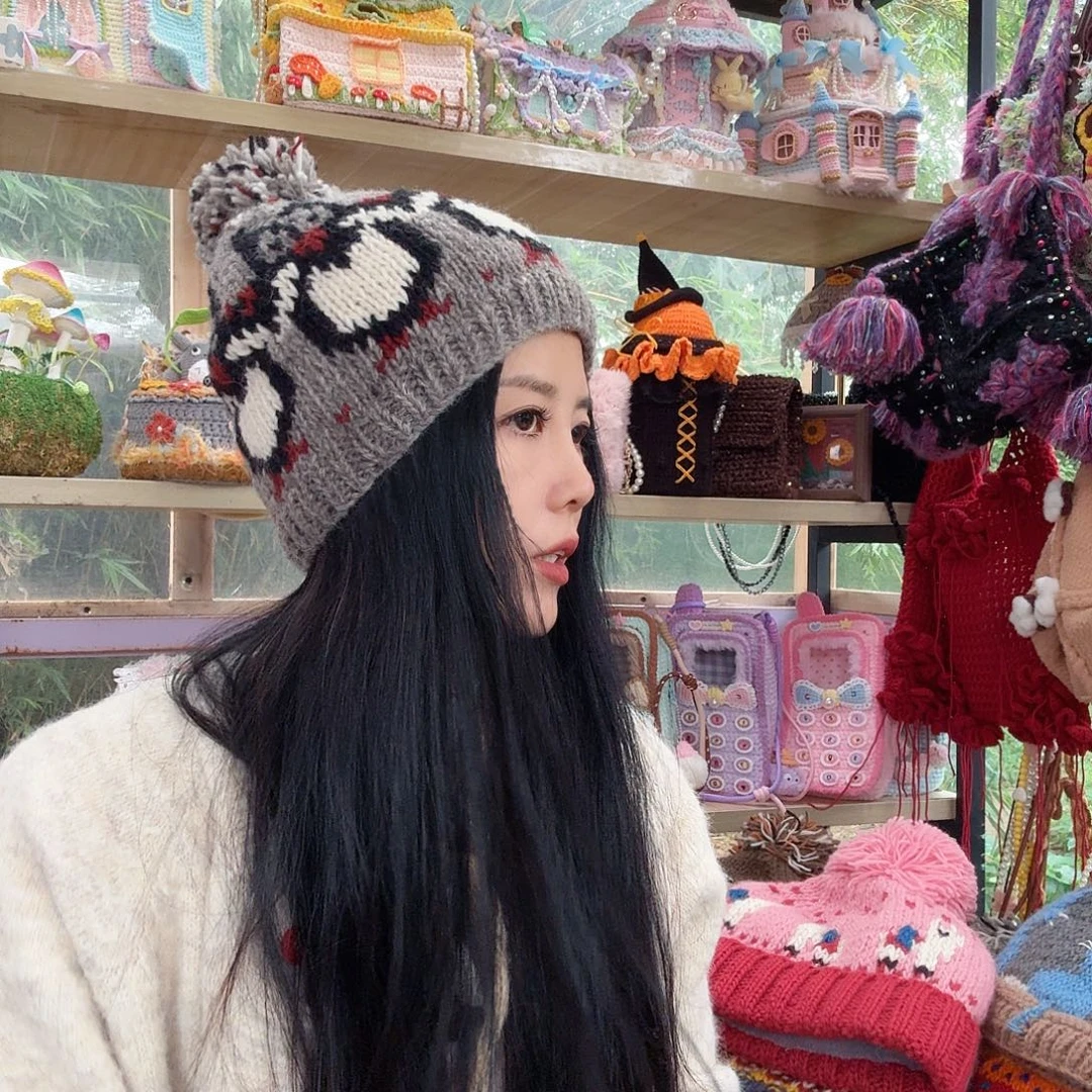 羊毛尼泊尔纯手工羊毛帽子