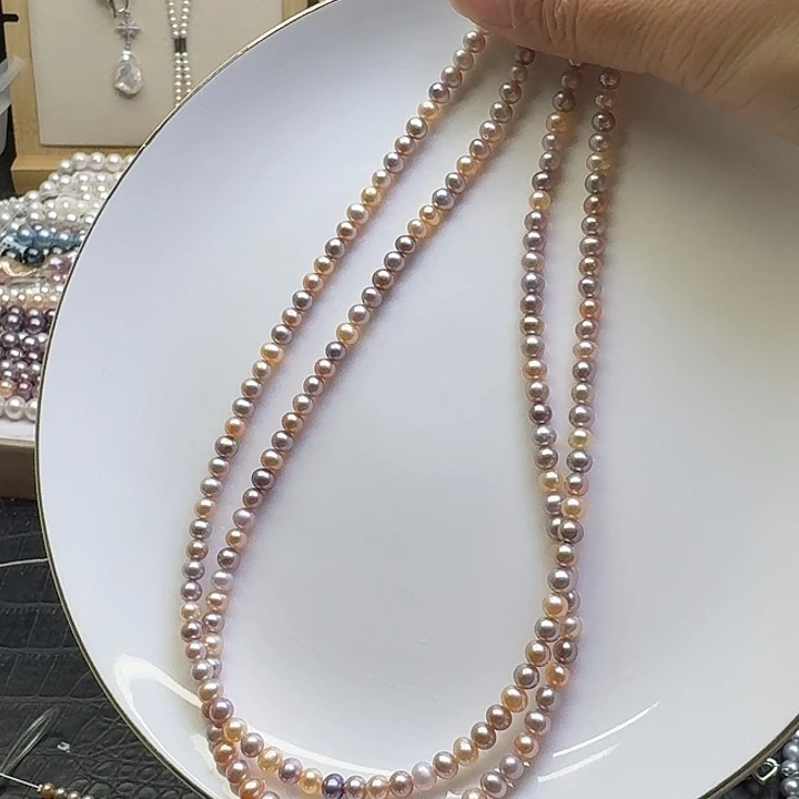 淡水珍珠合金耳饰