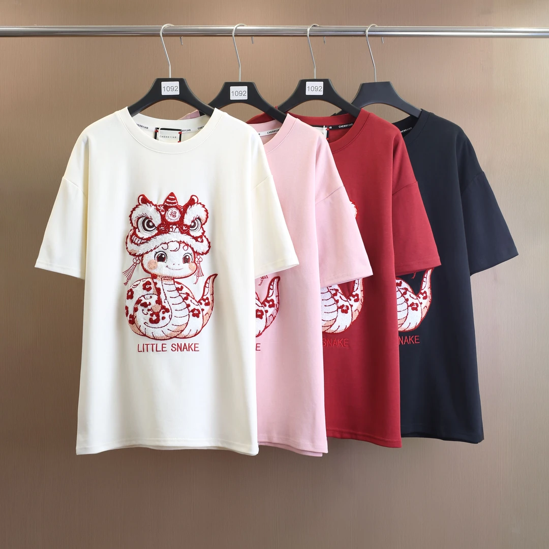 【小倩专属2】休闲短袖春夏夏季T恤圆领复古印花套装涂鸦风