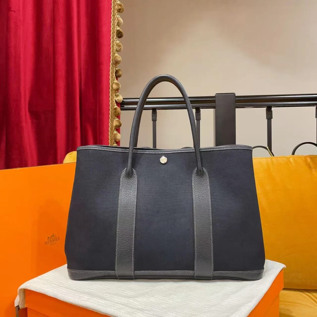 95新 Hermes/爱马仕 GGS丨 gardenparty36黑银/88664452