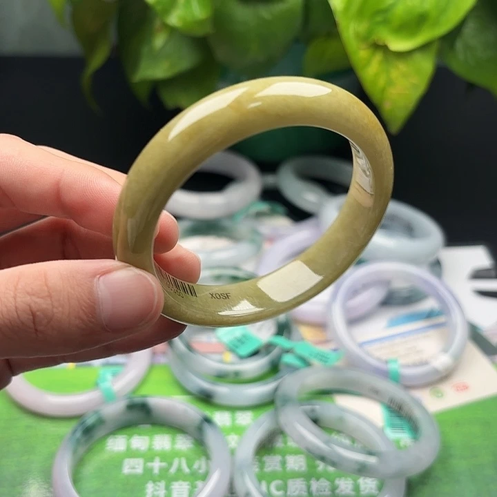 翡翠未镶嵌手镯5960 54