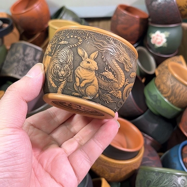 茶杯紫砂全手工紫砂主人杯