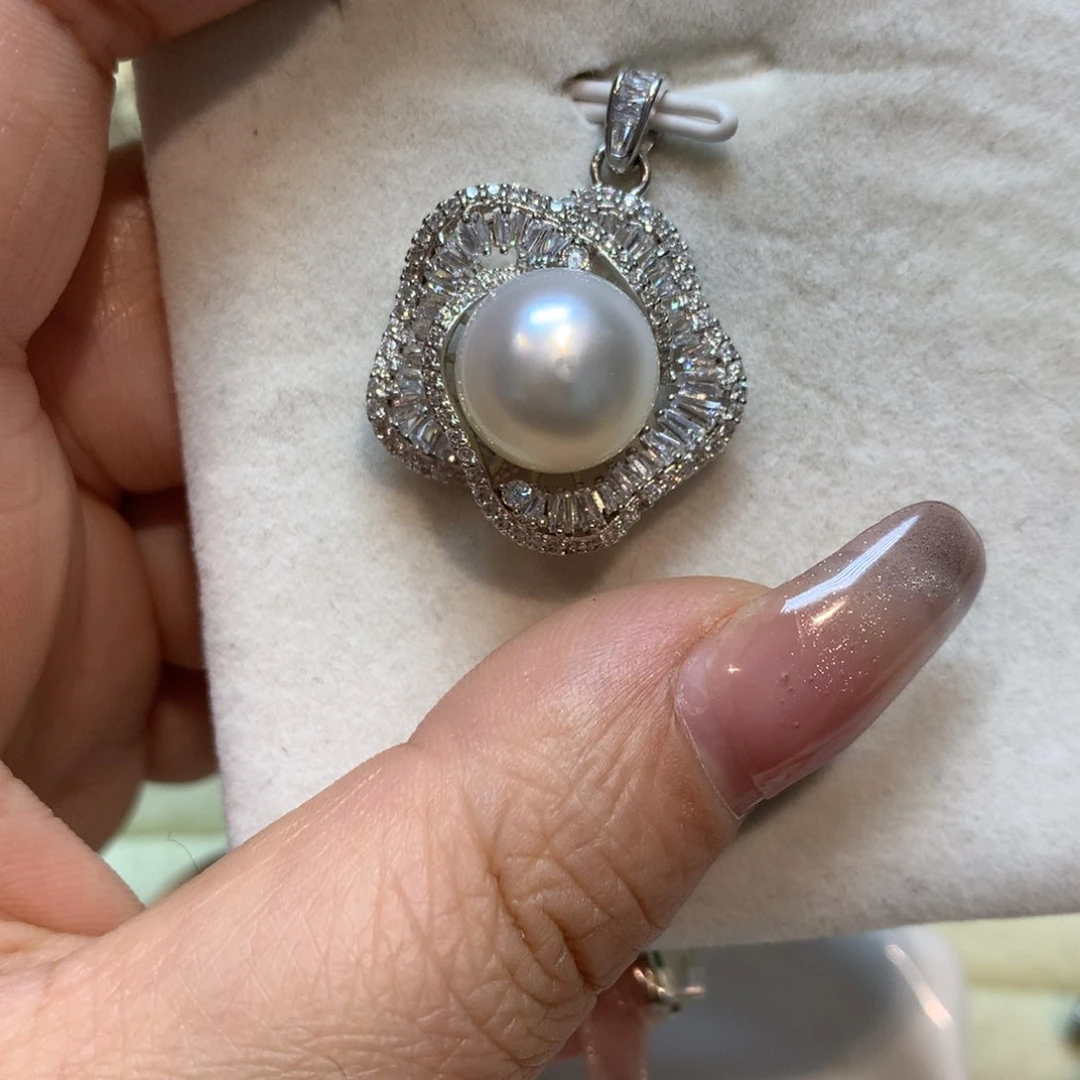 海水珍珠颈饰银S925镶嵌