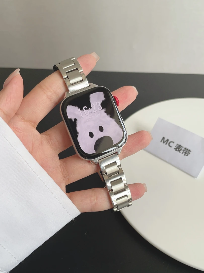 MC适用华为fit4手表fit4pro不锈钢蓝气球钢带华为fit3替换腕带