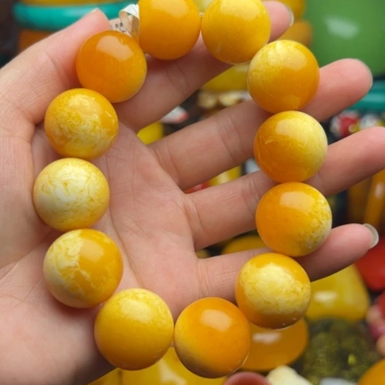 未镶嵌琥珀手链蜜蜡