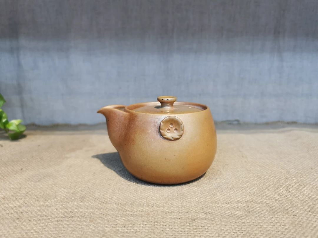 云南建水紫陶浪鬼禅寂柴烧作品精品宝瓶170毫升