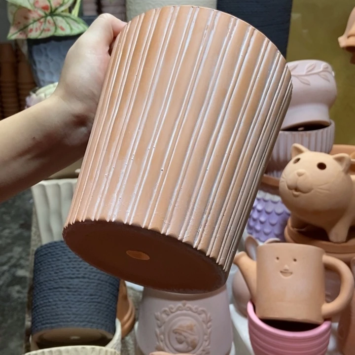 15×16复古直纹盆1个