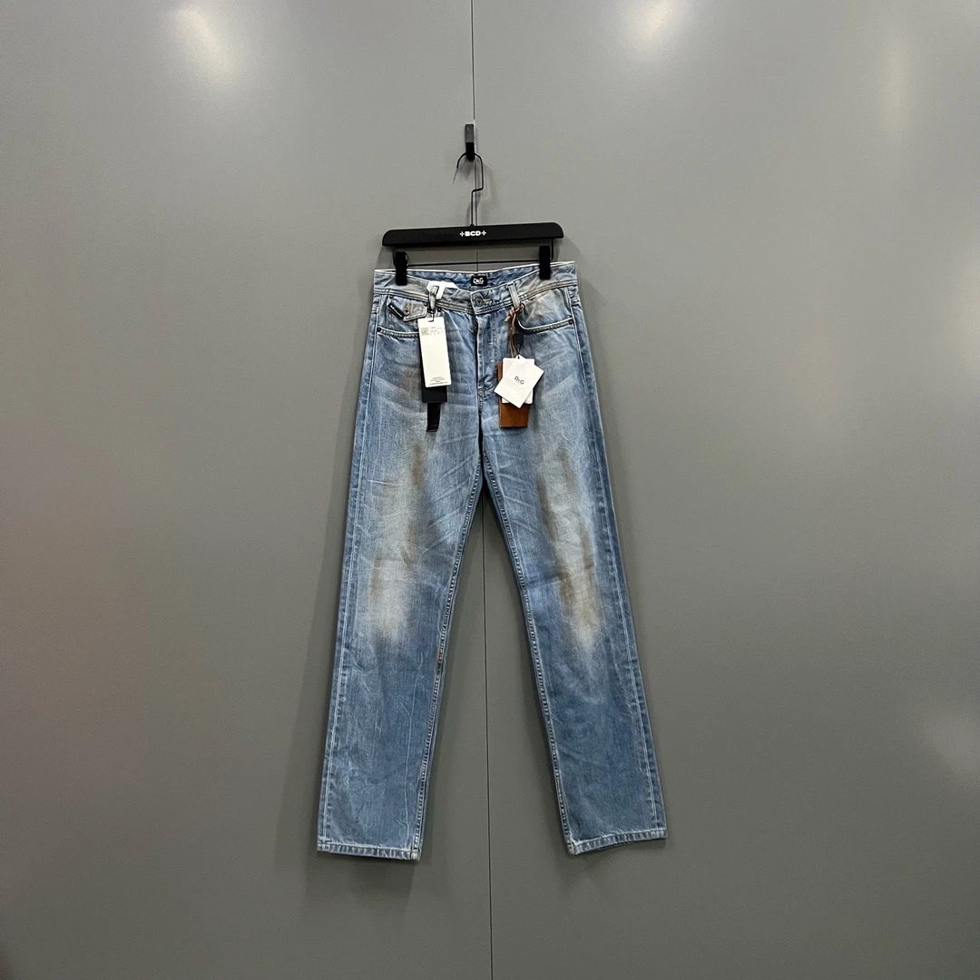 未使用 maje bc822 018364 Dg 浅蓝色水洗牛仔裤 28码