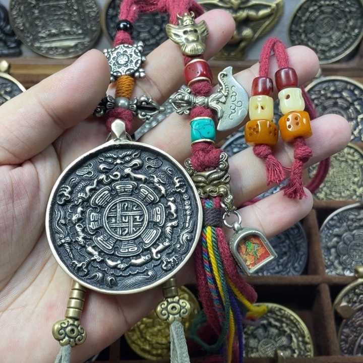 白利马金银版熊王九宫八卦牌车挂