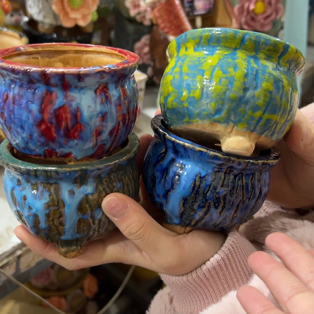 满20发秒退拉黑多肉花盆