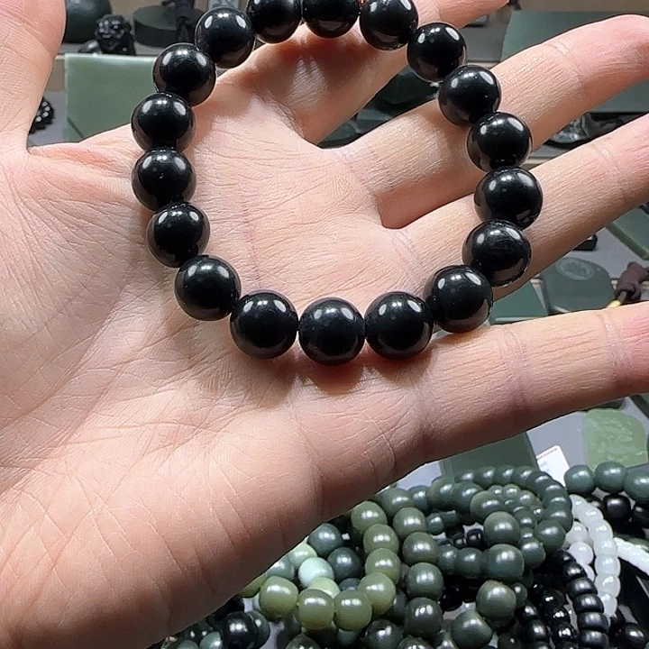 未镶嵌手串和田玉（墨玉）