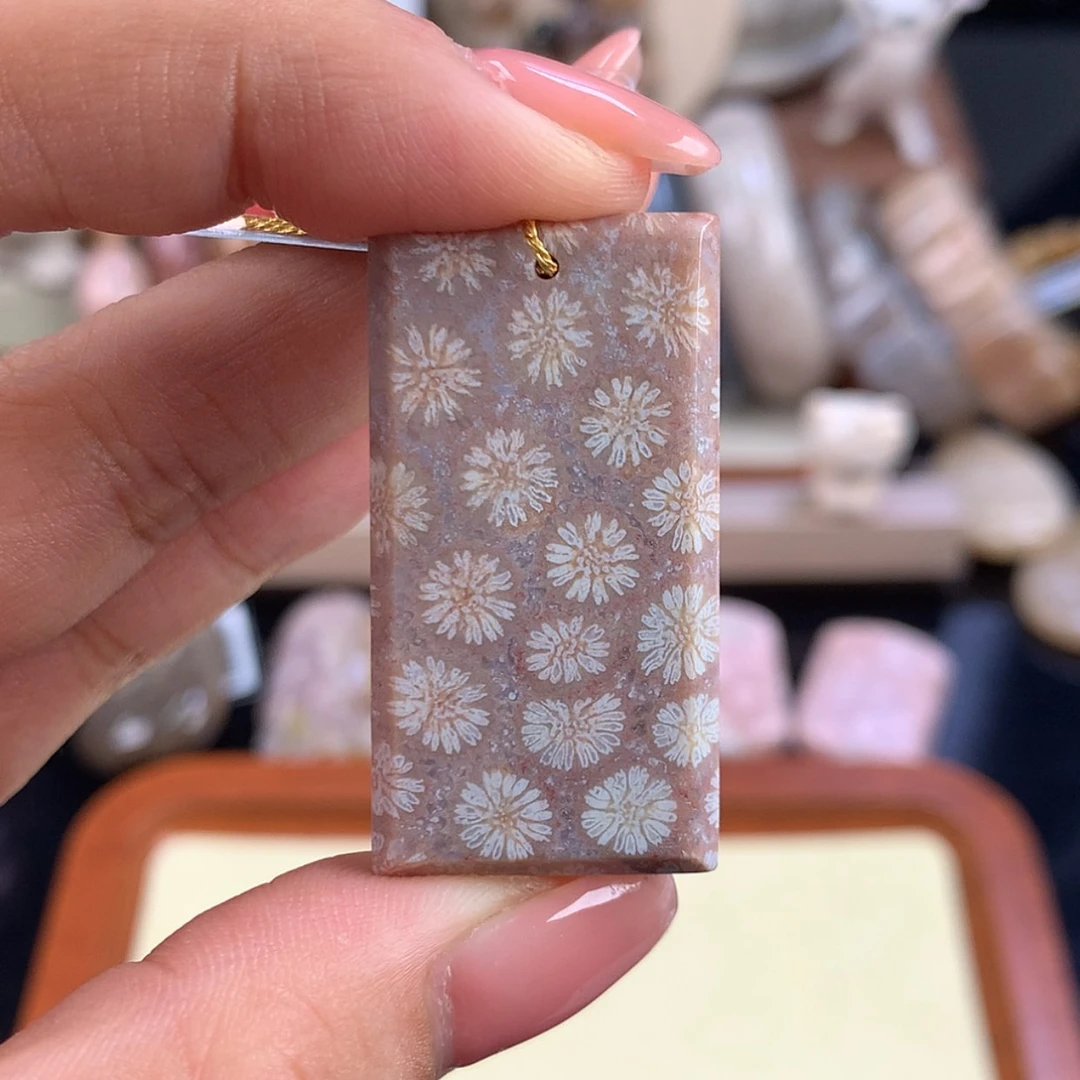 【闪购商品】硅化珊瑚（珊瑚玉）未镶嵌颈饰10号精品吊坠