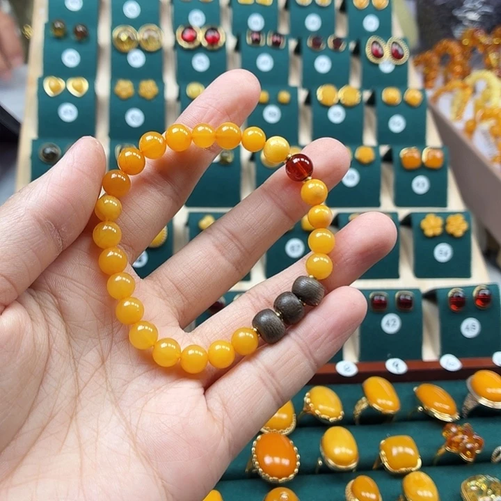 琥珀未镶嵌手串精品蜜蜡手串
