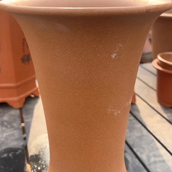 红陶紫砂兰花盆微瑕