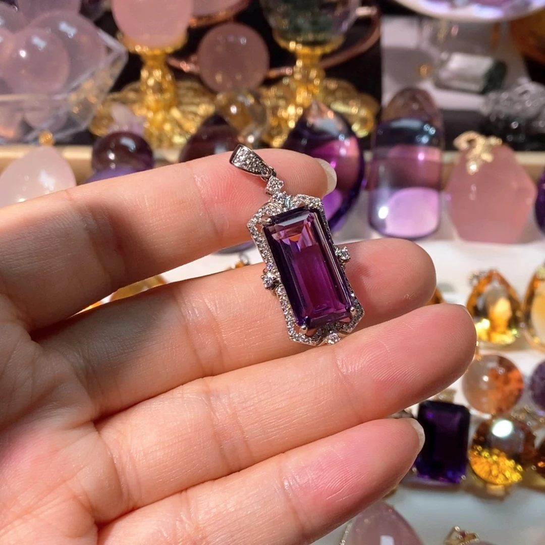 颈饰银S925镶嵌水晶