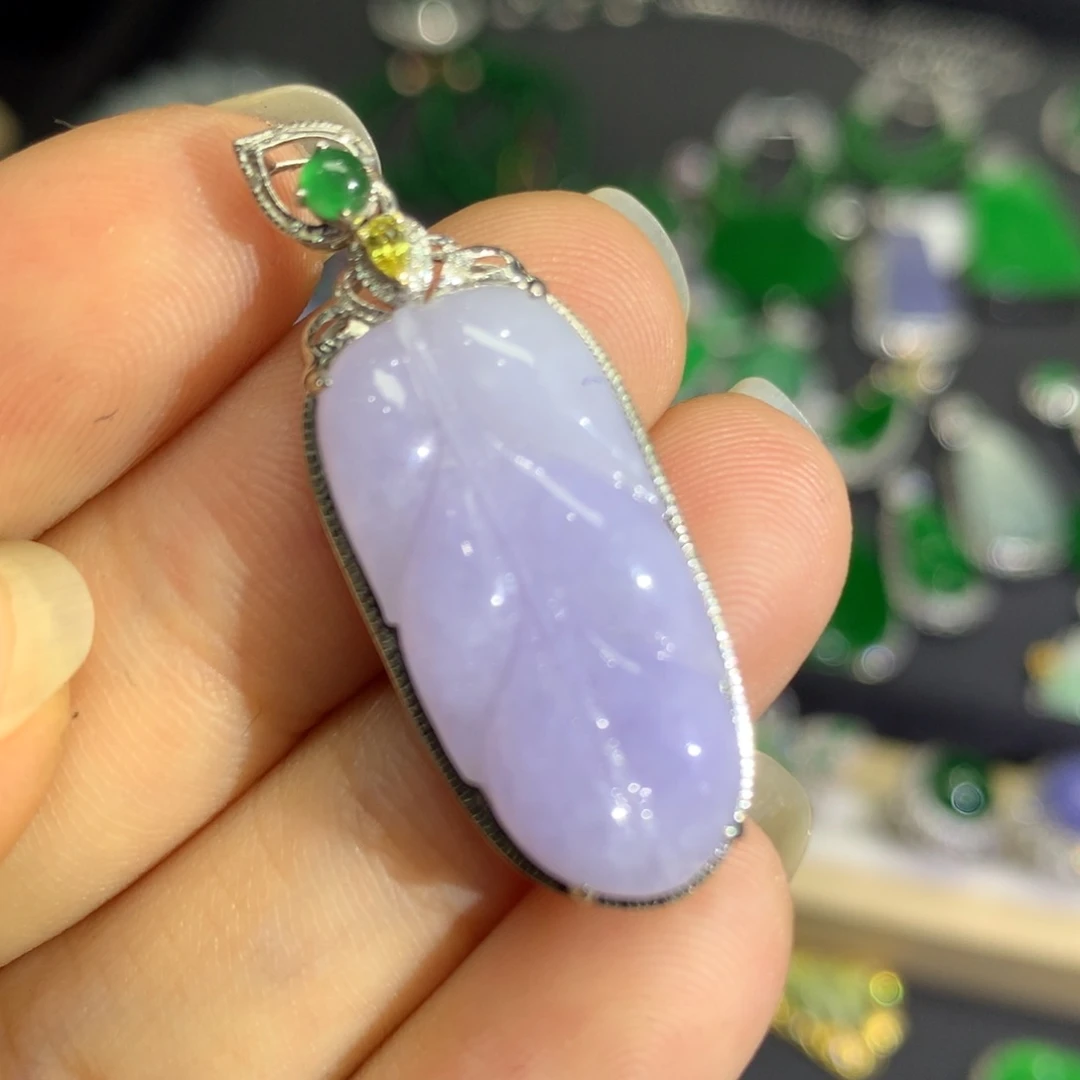 翡翠颈饰18K金镶嵌8、