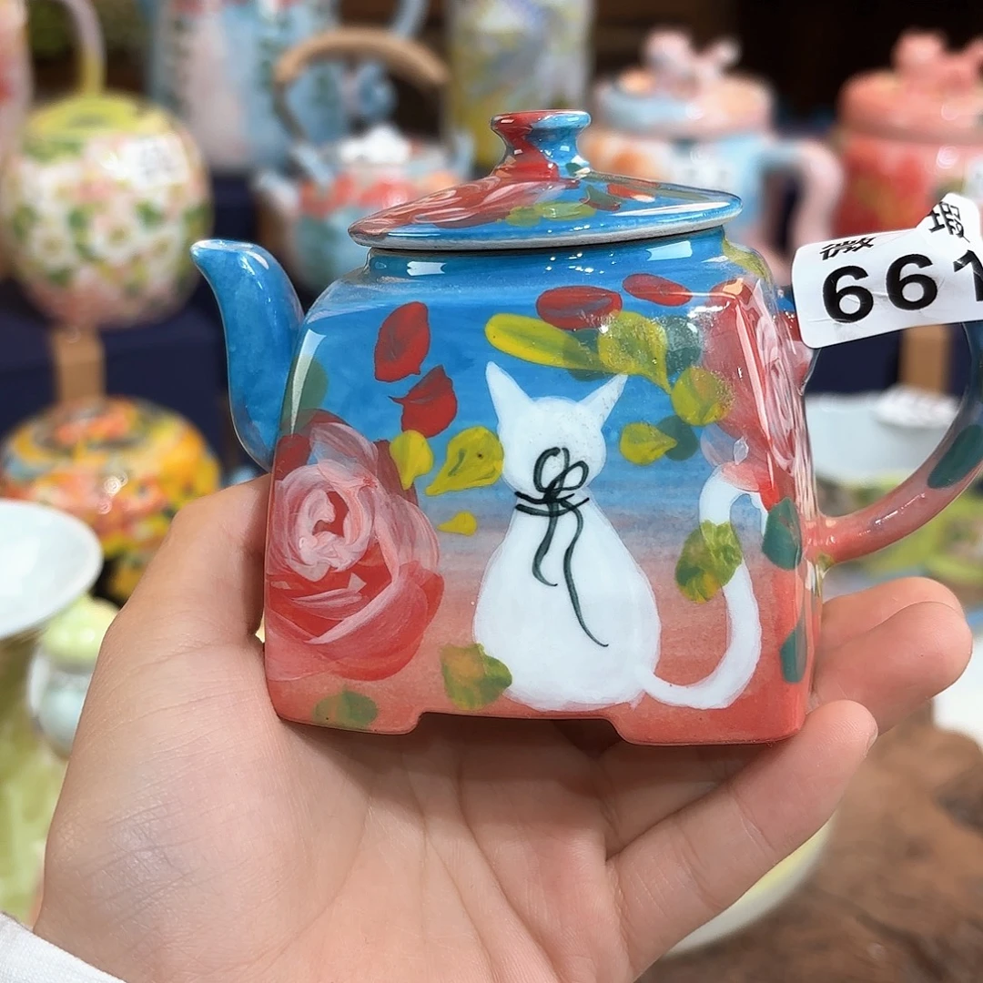 景德镇手绘高温釉下彩陶瓷茶具