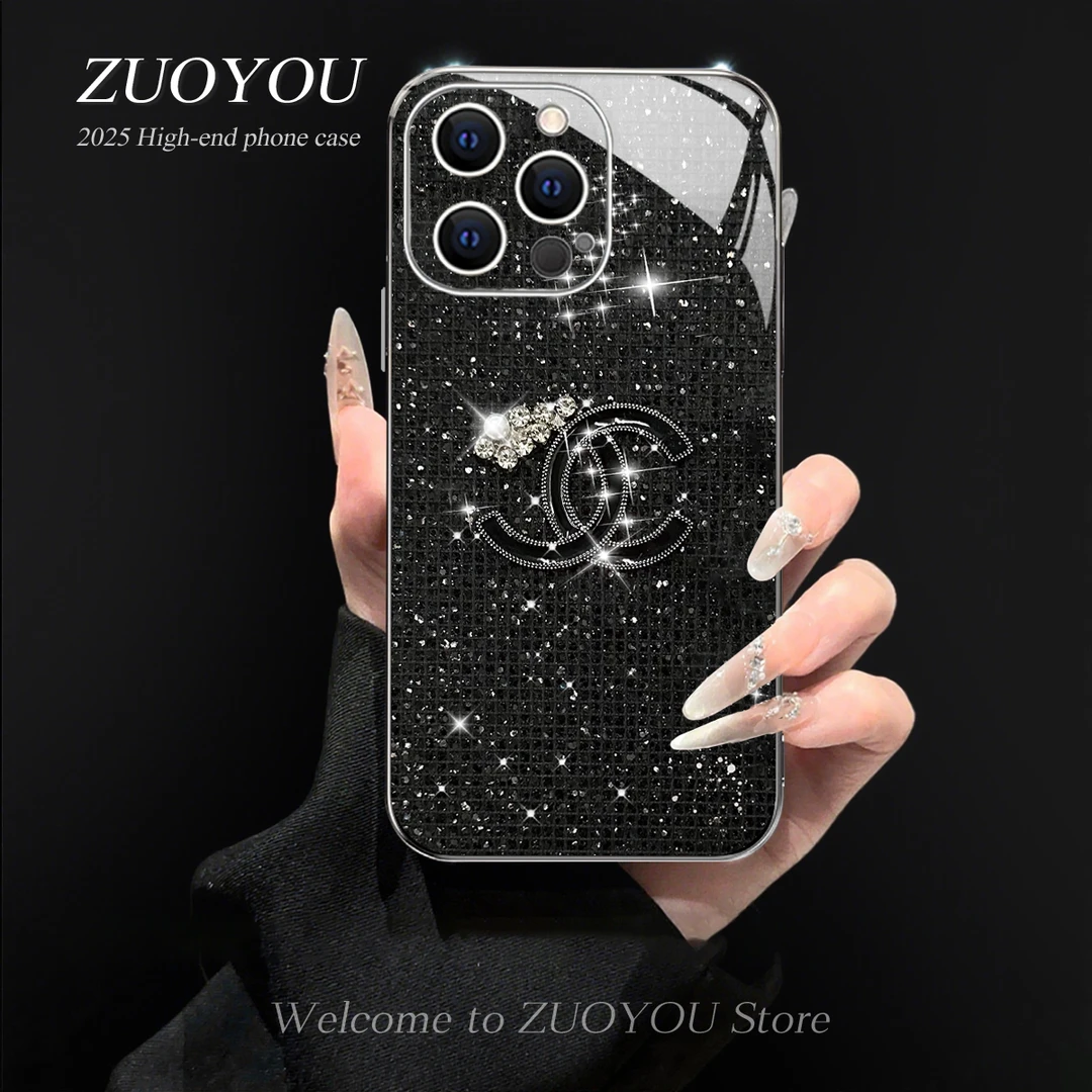 高颜值闪鳞片手机壳适用苹果华为oppo小米vivo网红轻奢手链保护壳