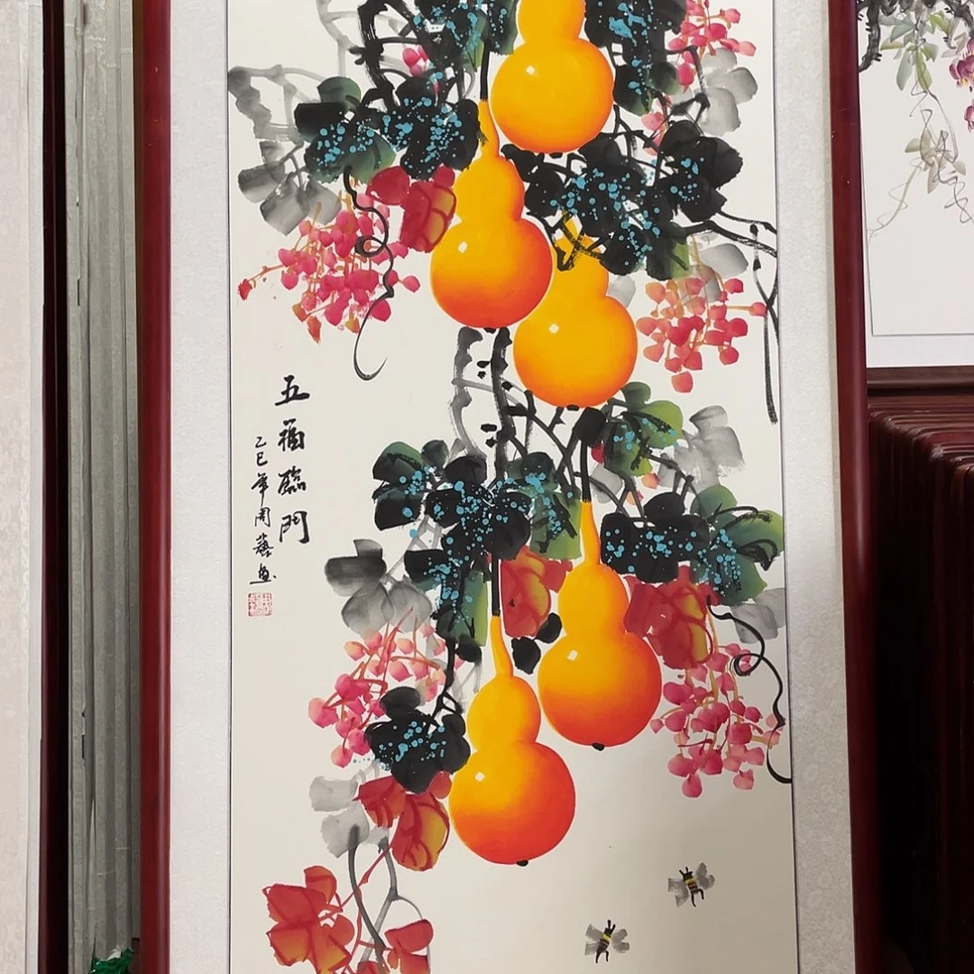 国画带框尺寸63*123厘米